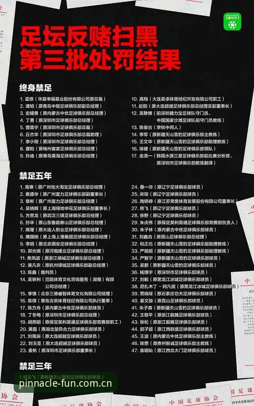 揭秘中国足球第三批禁足名单背后的利益链：17人终身禁赛，48人遭重罚